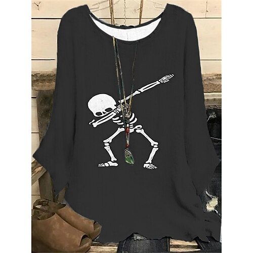 Women's Plus Size Tops Blouse Shirt Skull Letter Print Long Sleeve Crewneck Casual Halloween Halloween Daily Polyester Fall Winter Yellow Orange
Women's Plus Size Tops Blouse Shirt Skull Letter Print Long Sleeve Crewneck Casual Halloween Halloween Daily Polyester Fall Winter Yellow Orange