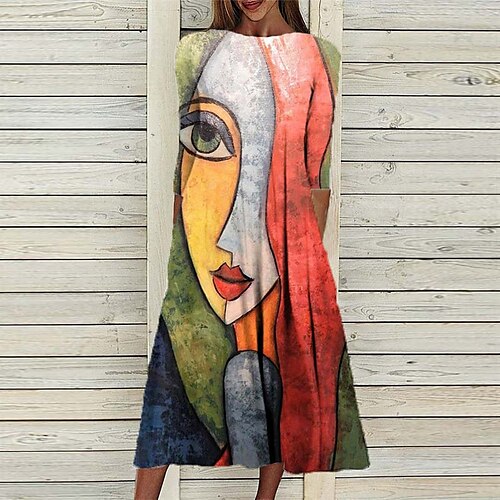 Women's Casual Dress Shift Dress Midi Dress Rainbow 3/4 Length Sleeve Abstract Ruched Winter Fall Autumn 2022 S M L XL XXL 3XL
Women's Casual Dress Shift Dress Midi Dress Rainbow 3/4 Length Sleeve Abstract Ruched Winter Fall Autumn 2022 S M L XL XXL 3XL