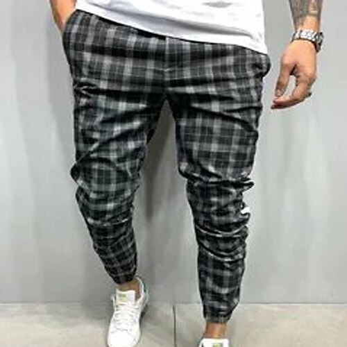 Men's Joggers Trousers Casual Pants Plaid Drawstring Trousers Drawstring Elastic Waist 3D Print Grid / Plaid Comfort Breathable Sports Outdoor Casual Daily Streetwear Designer Black Micro-elastic
Men's Joggers Trousers Casual Pants Plaid Drawstring Trousers Drawstring Elastic Waist 3D Print Grid / Plaid Comfort Breathable Sports Outdoor Casual Daily Streetwear Designer Black Micro-elastic