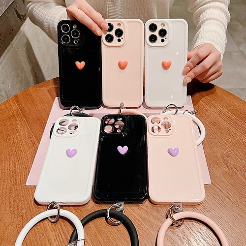 Phone Case For Apple Back Cover iPhone 14 Pro Max iPhone 13 Bumper Frame with Wrist Strap Soft Edges Heart Solid Colored TPU
Phone Case For Apple Back Cover iPhone 14 Pro Max iPhone 13 Bumper Frame with Wrist Strap Soft Edges Heart Solid Colored TPU