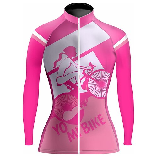 21Grams Women's Cycling Jersey Long Sleeve Bike Top with 3 Rear Pockets Mountain Bike MTB Road Bike Cycling Quick Dry Moisture Wicking Rosy Pink Cat Spandex Sports Clothing Apparel / Stretchy
21Grams Women's Cycling Jersey Long Sleeve Bike Top with 3 Rear Pockets Mountain Bike MTB Road Bike Cycling Quick Dry Moisture Wicking Rosy Pink Cat Spandex Sports Clothing Apparel / Stretchy