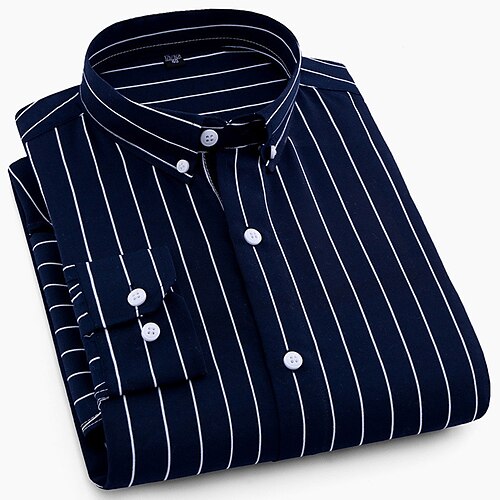 Men's Dress Shirt Solid Color Striped Turndown White Black Outdoor Casual Long Sleeve Button-Down Clothing Apparel Casual / Sports
Men's Dress Shirt Solid Color Striped Turndown White Black Outdoor Casual Long Sleeve Button-Down Clothing Apparel Casual / Sports