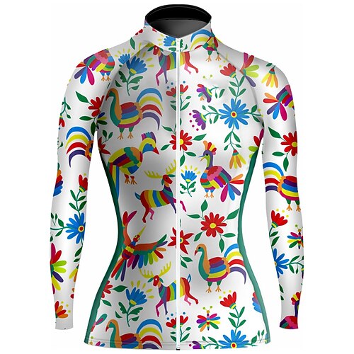 21Grams Women's Cycling Jersey Long Sleeve Bike Top with 3 Rear Pockets Mountain Bike MTB Road Bike Cycling Quick Dry Moisture Wicking White Floral Botanical Animal Spandex Sports Clothing Apparel
21Grams Women's Cycling Jersey Long Sleeve Bike Top with 3 Rear Pockets Mountain Bike MTB Road Bike Cycling Quick Dry Moisture Wicking White Floral Botanical Animal Spandex Sports Clothing Apparel