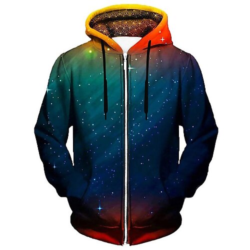 Men's Unisex Full Zip Hoodie Jacket Blue Hooded Galaxy Graphic Prints Zipper Print Sports & Outdoor Daily Sports 3D Print Streetwear Designer Casual Spring & Fall Clothing Apparel Hoodies
Men's Unisex Full Zip Hoodie Jacket Blue Hooded Galaxy Graphic Prints Zipper Print Sports & Outdoor Daily Sports 3D Print Streetwear Designer Casual Spring & Fall Clothing Apparel Hoodies