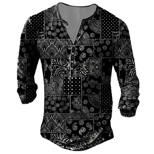 Homme T shirt Tee Chemise Henley Shirt Tee Graphic Henley Noir 3D effet Grande Taille Extérieur du quotidien Manches Longues Bouton bas Imprimer Vêtement Tenue basique Design Classique Confortable
Homme T shirt Tee Chemise Henley Shirt Tee Graphic Henley Noir 3D effet Grande Taille Extérieur du quotidien Manches Longues Bouton bas Imprimer Vêtement Tenue basique Design Classique Confortable