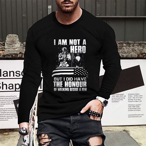 Men's T shirt Tee Graphic Letter Crew Neck Black Long Sleeve Hot Stamping Street Daily Print Tops Fashion Designer Casual Comfortable / Sports
Men's T shirt Tee Graphic Letter Crew Neck Black Long Sleeve Hot Stamping Street Daily Print Tops Fashion Designer Casual Comfortable / Sports