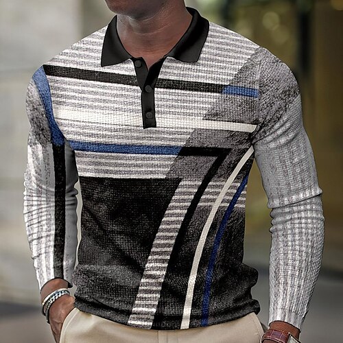 Men's Collar Polo Shirt Golf Shirt Geometry Turndown Gray 3D Print Halloween Street Long Sleeve Button-Down Print Clothing Apparel Vintage Cool Designer Casual
Men's Collar Polo Shirt Golf Shirt Geometry Turndown Gray 3D Print Halloween Street Long Sleeve Button-Down Print Clothing Apparel Vintage Cool Designer Casual
