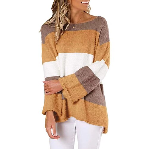 Maille Femme Crocheté Tricoter Tricoté Bloc de couleur Col Ras du Cou Casual du quotidien manche longue Hiver Automne Rose Claire Jaune Taille unique / Ample
Maille Femme Crocheté Tricoter Tricoté Bloc de couleur Col Ras du Cou Casual du quotidien manche longue Hiver Automne Rose Claire Jaune Taille unique / Ample
