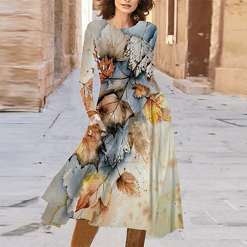 Women's Casual Dress A Line Dress Midi Dress Yellow Long Sleeve Print Pocket Print Fall Winter Round Neck Vacation Casual 2022 S M L XL XXL 3XL
Women's Casual Dress A Line Dress Midi Dress Yellow Long Sleeve Print Pocket Print Fall Winter Round Neck Vacation Casual 2022 S M L XL XXL 3XL