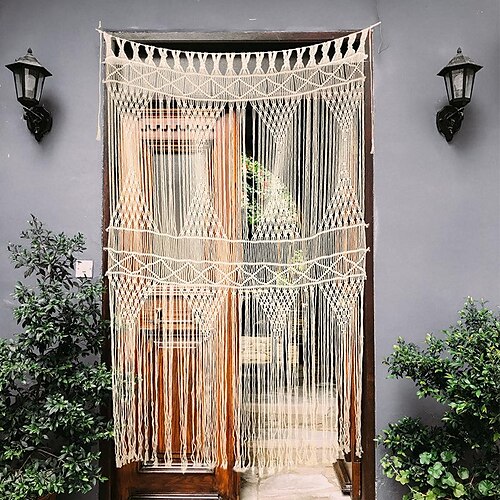 Boho Wedding Hand-woven Tapestry Cotton Thread Knotted Door Curtain Wedding Background Decoration
Boho Wedding Hand-woven Tapestry Cotton Thread Knotted Door Curtain Wedding Background Decoration