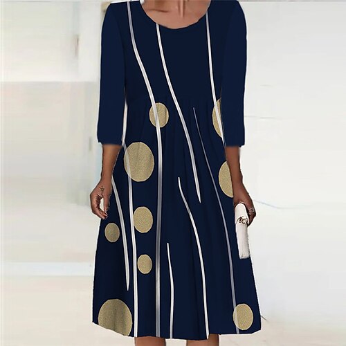 Women's Casual Dress Shift Dress Midi Dress Black Wine Navy Blue Long Sleeve Geometric Print Fall Winter Crew Neck Vacation Casual 2022 S M L XL 2XL 3XL 4XL 5XL 6XL
Women's Casual Dress Shift Dress Midi Dress Black Wine Navy Blue Long Sleeve Geometric Print Fall Winter Crew Neck Vacation Casual 2022 S M L XL 2XL 3XL 4XL 5XL 6XL