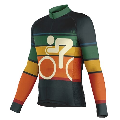21Grams Men's Cycling Jersey Long Sleeve Bike Top with 3 Rear Pockets Mountain Bike MTB Road Bike Cycling Breathable Quick Dry Moisture Wicking Reflective Strips Green Color Block Polyester Spandex
21Grams Men's Cycling Jersey Long Sleeve Bike Top with 3 Rear Pockets Mountain Bike MTB Road Bike Cycling Breathable Quick Dry Moisture Wicking Reflective Strips Green Color Block Polyester Spandex