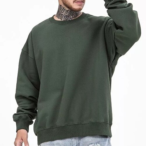 Men's Sweatshirt Pullover Green Light Green Crew Neck Solid Color Sports & Outdoor Streetwear Designer Casual Big and Tall Winter Fall Clothing Apparel Hoodies Sweatshirts Long Sleeve / Spring
Men's Sweatshirt Pullover Green Light Green Crew Neck Solid Color Sports & Outdoor Streetwear Designer Casual Big and Tall Winter Fall Clothing Apparel Hoodies Sweatshirts Long Sleeve / Spring
