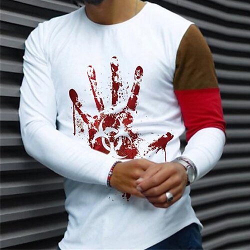 Men's T shirt Tee Graphic Gesture Crew Neck White Print Holiday Vacation Long Sleeve Print Clothing Apparel Lightweight Casual Comfortable / Spring / Fall
Men's T shirt Tee Graphic Gesture Crew Neck White Print Holiday Vacation Long Sleeve Print Clothing Apparel Lightweight Casual Comfortable / Spring / Fall