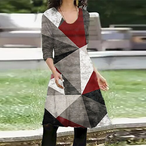 Women's Casual Dress T Shirt Dress Tee Dress Short Mini Dress Blue Red Long Sleeve Geometric Color Block Pocket Print Fall Winter V Neck Vacation Casual 2022 S M L XL XXL 3XL
Women's Casual Dress T Shirt Dress Tee Dress Short Mini Dress Blue Red Long Sleeve Geometric Color Block Pocket Print Fall Winter V Neck Vacation Casual 2022 S M L XL XXL 3XL