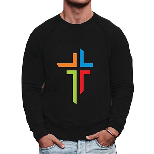 Men's Pullover Hoodie Sweatshirt Black Crew Neck Hooded Graphic Print Cross Sports & Outdoor Streetwear Designer Casual Big and Tall Winter Fall Clothing Apparel Hoodies Sweatshirts Long Sleeve
Men's Pullover Hoodie Sweatshirt Black Crew Neck Hooded Graphic Print Cross Sports & Outdoor Streetwear Designer Casual Big and Tall Winter Fall Clothing Apparel Hoodies Sweatshirts Long Sleeve