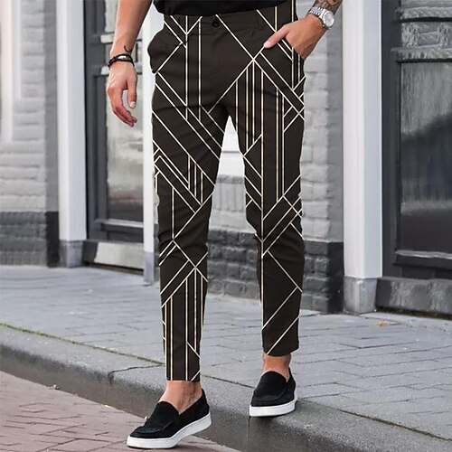 Men's Chinos Slacks Trousers Jogger Pants Geometric Pattern Comfort Soft Office Business Streetwear Smart Casual Black Purple Inelastic
Men's Chinos Slacks Trousers Jogger Pants Geometric Pattern Comfort Soft Office Business Streetwear Smart Casual Black Purple Inelastic