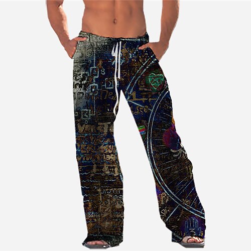 Men's Trousers Beach Pants Pocket Drawstring Elastic Waist Graphic Prints Comfort Breathable Casual Daily Holiday Streetwear Designer Black / Elasticity
Men's Trousers Beach Pants Pocket Drawstring Elastic Waist Graphic Prints Comfort Breathable Casual Daily Holiday Streetwear Designer Black / Elasticity