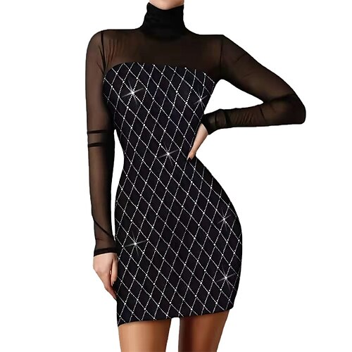 Women's Lace Dress Bodycon Black Dress Black Long Sleeve Pure Color Lace Winter Fall Autumn High Neck Fashion Winter Dress Fall Dress 2022 S M L XL 2XL
Women's Lace Dress Bodycon Black Dress Black Long Sleeve Pure Color Lace Winter Fall Autumn High Neck Fashion Winter Dress Fall Dress 2022 S M L XL 2XL