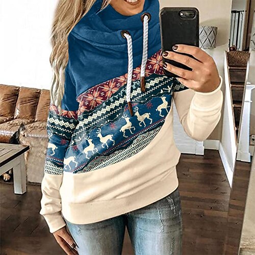 Women's Pullover Hoodie Sweatshirt Plaid Checkered Snowflake Reindeer Print Sports Weekend 3D Print Hip Hop Christmas Hoodies Sweatshirts Red / Green Green
Women's Pullover Hoodie Sweatshirt Plaid Checkered Snowflake Reindeer Print Sports Weekend 3D Print Hip Hop Christmas Hoodies Sweatshirts Red / Green Green