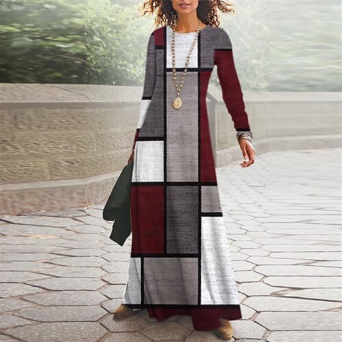 Women's Casual Dress Swing Dress Long Dress Maxi Dress Blue Red Gray Long Sleeve Geometric Pocket Winter Fall V Neck Winter Dress Fall Dress 2022 S M L XL XXL 3XL
Women's Casual Dress Swing Dress Long Dress Maxi Dress Blue Red Gray Long Sleeve Geometric Pocket Winter Fall V Neck Winter Dress Fall Dress 2022 S M L XL XXL 3XL
