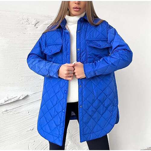 Women's Down Jacket Winter Jacket Winter Coat Windproof Warm Formal Office Holiday Casual Daily Pocket With Belt Single Breasted Turndown Casual Comfortable Solid Color Loose Fit Outerwear Long Sleeve
Women's Down Jacket Winter Jacket Winter Coat Windproof Warm Formal Office Holiday Casual Daily Pocket With Belt Single Breasted Turndown Casual Comfortable Solid Color Loose Fit Outerwear Long Sleeve