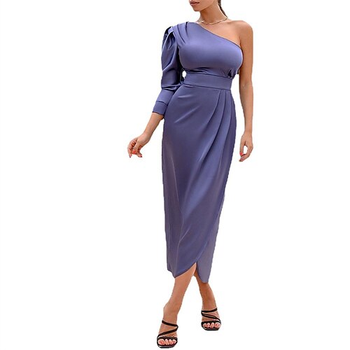 Women's Bodycon Sheath Dress Midi Dress Black Purple Pink 3/4 Length Sleeve Pure Color Ruched Winter Fall Autumn One Shoulder Fashion Slim 2022 S M L XL 2XL
Women's Bodycon Sheath Dress Midi Dress Black Purple Pink 3/4 Length Sleeve Pure Color Ruched Winter Fall Autumn One Shoulder Fashion Slim 2022 S M L XL 2XL