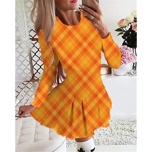 Women's Casual Dress Swing Dress Short Mini Dress Purple Yellow Gold Orange Black Long Sleeve Skull Pumpkin Striped Print Fall Winter Round Neck Vacation Casual Halloween 2022 S M L XL 2XL 3XL 4XL
Women's Casual Dress Swing Dress Short Mini Dress Purple Yellow Gold Orange Black Long Sleeve Skull Pumpkin Striped Print Fall Winter Round Neck Vacation Casual Halloween 2022 S M L XL 2XL 3XL 4XL