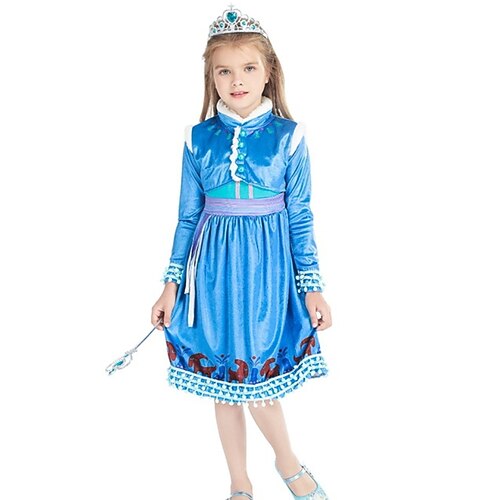 Kids Girls' Elsa Frozen Costume Dress Cartoon Solid Colored A Line Dress Holiday Vacation Blue Knee-length Long Sleeve Princess Costume Dresses Fall Winter Regular Fit 3-10 Years
Kids Girls' Elsa Frozen Costume Dress Cartoon Solid Colored A Line Dress Holiday Vacation Blue Knee-length Long Sleeve Princess Costume Dresses Fall Winter Regular Fit 3-10 Years