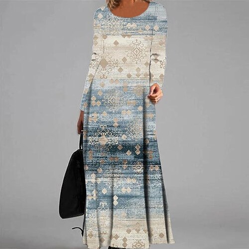 Women's Casual Dress A Line Dress Maxi long Dress Blue Long Sleeve Geometric Color Gradient Pocket Print Fall Winter V Neck Vacation Casual 2022 S M L XL XXL 3XL
Women's Casual Dress A Line Dress Maxi long Dress Blue Long Sleeve Geometric Color Gradient Pocket Print Fall Winter V Neck Vacation Casual 2022 S M L XL XXL 3XL
