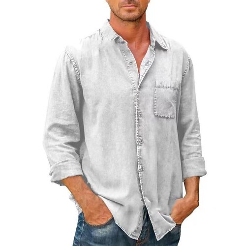 Men's Casual Shirt Solid Color Turndown Blue Army Green Khaki Light gray Navy Blue Street Daily Long Sleeve Button-Down Clothing Apparel Cotton Denim Casual Comfortable Pocket
Men's Casual Shirt Solid Color Turndown Blue Army Green Khaki Light gray Navy Blue Street Daily Long Sleeve Button-Down Clothing Apparel Cotton Denim Casual Comfortable Pocket