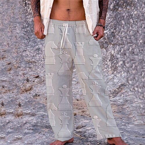 Men's Trousers Beach Pants Pocket Drawstring Elastic Waist Graphic Prints Comfort Breathable Casual Daily Holiday Streetwear Designer Gray / Elasticity
Men's Trousers Beach Pants Pocket Drawstring Elastic Waist Graphic Prints Comfort Breathable Casual Daily Holiday Streetwear Designer Gray / Elasticity