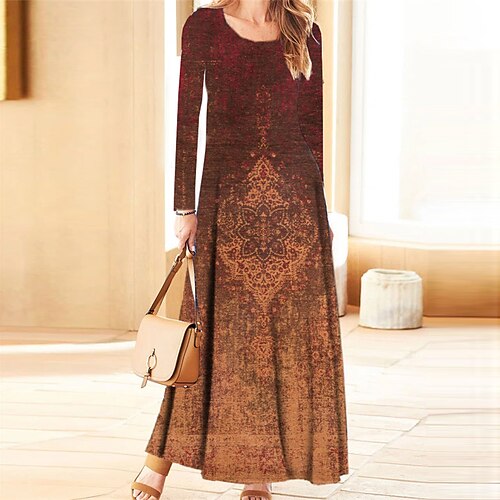 Women's Casual Dress Swing Dress Brown Long Sleeve Floral Pocket Winter Fall Autumn V Neck Winter Dress Fall Dress 2022 S M L XL XXL 3XL
Women's Casual Dress Swing Dress Brown Long Sleeve Floral Pocket Winter Fall Autumn V Neck Winter Dress Fall Dress 2022 S M L XL XXL 3XL