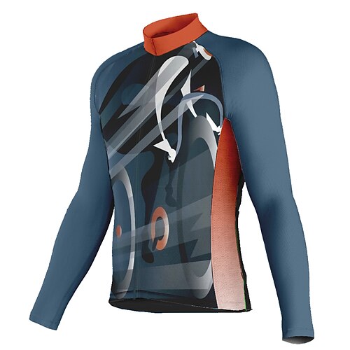 21Grams Men's Cycling Jersey Long Sleeve Bike Top with 3 Rear Pockets Mountain Bike MTB Road Bike Cycling Breathable Quick Dry Moisture Wicking Reflective Strips Dark Navy Graphic Polyester Spandex
21Grams Men's Cycling Jersey Long Sleeve Bike Top with 3 Rear Pockets Mountain Bike MTB Road Bike Cycling Breathable Quick Dry Moisture Wicking Reflective Strips Dark Navy Graphic Polyester Spandex