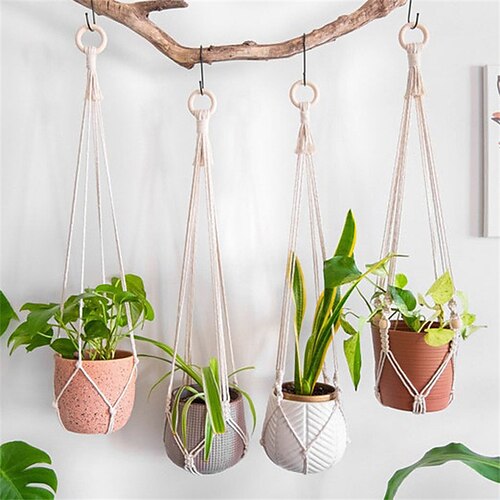 Hand-woven Wall Plant Hanger Flower Pot Net Bag Gardening Green Plant Wall Hanging Flower Pot
Hand-woven Wall Plant Hanger Flower Pot Net Bag Gardening Green Plant Wall Hanging Flower Pot