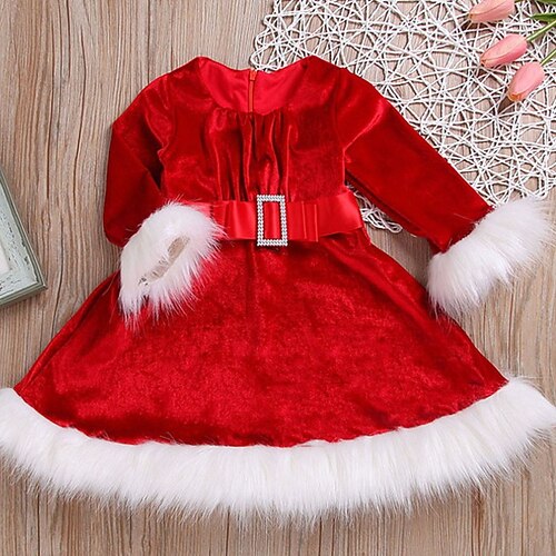 Kids Little Girls' Dress Solid Colored A Line Dress Performance Christmas Bow Red Knee-length Long Sleeve Princess Sweet Dresses Christmas Summer Regular Fit 1pcs 2-6 Years
Kids Little Girls' Dress Solid Colored A Line Dress Performance Christmas Bow Red Knee-length Long Sleeve Princess Sweet Dresses Christmas Summer Regular Fit 1pcs 2-6 Years