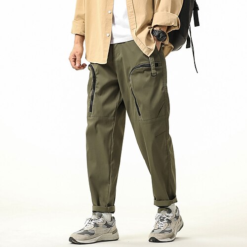 Men's Cargo Pants Trousers Casual Pants Multi Pocket Straight Leg Geometric Windproof Cycling Ankle-Length Office Going out Sports Stylish ArmyGreen Grey Inelastic
Men's Cargo Pants Trousers Casual Pants Multi Pocket Straight Leg Geometric Windproof Cycling Ankle-Length Office Going out Sports Stylish ArmyGreen Grey Inelastic