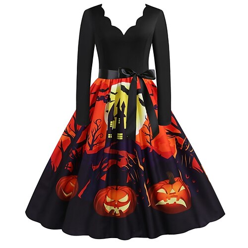 Damen A-Linie Kleid Swingkleid knielanges Kleid schwarz Langarm Kürbis Fledermaus Schleife Druck Herbst Winter V-Ausschnitt Vintage African 2022 3xl
Damen A-Linie Kleid Swingkleid knielanges Kleid schwarz Langarm Kürbis Fledermaus Schleife Druck Herbst Winter V-Ausschnitt Vintage African 2022 3xl
