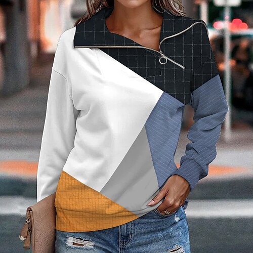 Women's Sweatshirt Pullover Active Streetwear Black Color Block Sports V Neck Long Sleeve S M L XL XXL
Women's Sweatshirt Pullover Active Streetwear Black Color Block Sports V Neck Long Sleeve S M L XL XXL