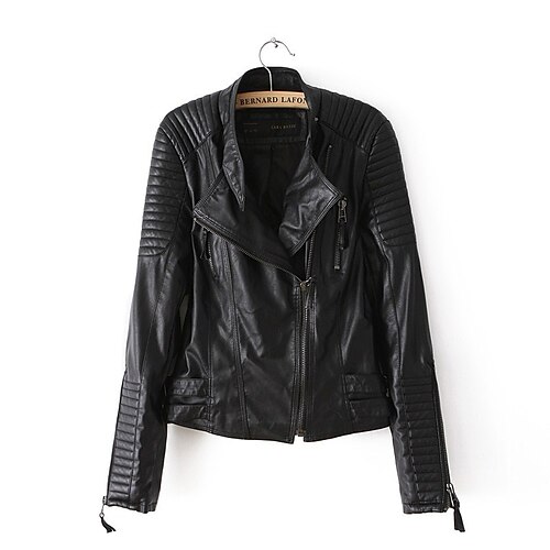 Women's Faux Leather Jacket Warm Breathable Outdoor Street Holiday Vacation Zipper Pocket Zipper Stand Collar Active Fashion Chic & Modern Street Style Solid Color Regular Fit Outerwear Long Sleeve
Women's Faux Leather Jacket Warm Breathable Outdoor Street Holiday Vacation Zipper Pocket Zipper Stand Collar Active Fashion Chic & Modern Street Style Solid Color Regular Fit Outerwear Long Sleeve