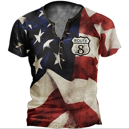 Men's T shirt Tee Henley Shirt Tee Graphic American Flag Henley Green Blue Red 3D Print Plus Size Outdoor Daily Short Sleeve Button-Down Print Clothing Apparel Basic Designer Casual Big and Tall
Men's T shirt Tee Henley Shirt Tee Graphic American Flag Henley Green Blue Red 3D Print Plus Size Outdoor Daily Short Sleeve Button-Down Print Clothing Apparel Basic Designer Casual Big and Tall
