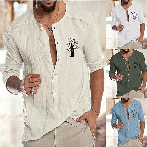Men's Shirt Graphic Crew Neck Green Blue Beige White Hot Stamping Outdoor Halloween Long Sleeve Button-Down Print Clothing Apparel Fashion Designer Casual Big and Tall / Spring / Fall
Men's Shirt Graphic Crew Neck Green Blue Beige White Hot Stamping Outdoor Halloween Long Sleeve Button-Down Print Clothing Apparel Fashion Designer Casual Big and Tall / Spring / Fall