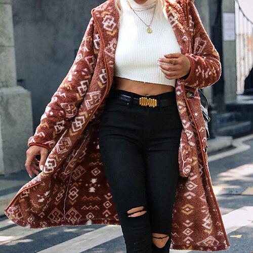 Women's Winter Coat Warm Breathable Outdoor Daily Wear Vacation Going out Pocket Print Zipper Turndown Active Fashion Comfortable Street Style Print Regular Fit Outerwear Long Sleeve Winter Fall
Women's Winter Coat Warm Breathable Outdoor Daily Wear Vacation Going out Pocket Print Zipper Turndown Active Fashion Comfortable Street Style Print Regular Fit Outerwear Long Sleeve Winter Fall
