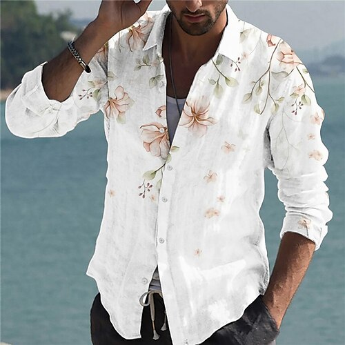 Men's Shirt Graphic Shirt Floral Turndown White 3D Print Outdoor Street Button-Down Print Clothing Apparel Fashion Designer Casual Breathable / Long Sleeve / Long Sleeve
Men's Shirt Graphic Shirt Floral Turndown White 3D Print Outdoor Street Button-Down Print Clothing Apparel Fashion Designer Casual Breathable / Long Sleeve / Long Sleeve