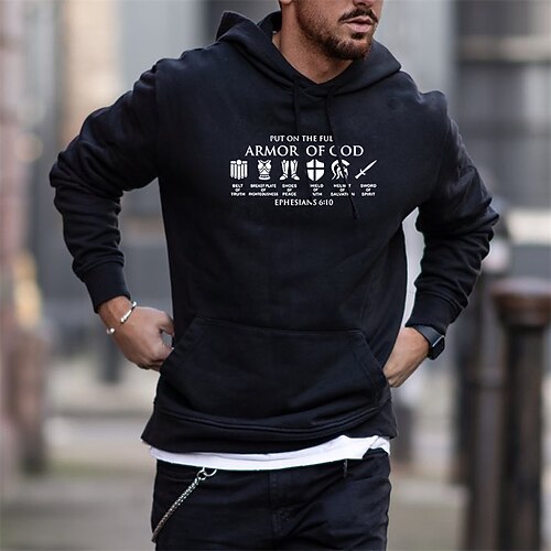 Men's Pullover Hoodie Sweatshirt Hooded Graphic Letter Print Sports Outdoor Daily Sports Hot Stamping Basic Designer Casual Hoodies Sweatshirts Long Sleeve Black / Spring / Fall
Men's Pullover Hoodie Sweatshirt Hooded Graphic Letter Print Sports Outdoor Daily Sports Hot Stamping Basic Designer Casual Hoodies Sweatshirts Long Sleeve Black / Spring / Fall
