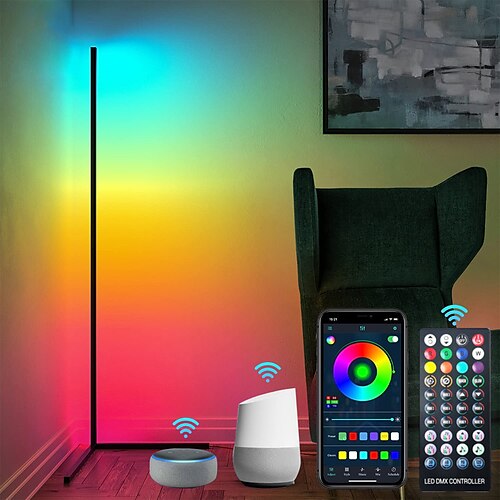 RGB LED Floor Lamp Bedroom Bedside Decoration Corner Floor Lamp WIFI Bluetooth App and Remote Control Indoor Atmosphere Lamp Shustar
RGB LED Floor Lamp Bedroom Bedside Decoration Corner Floor Lamp WIFI Bluetooth App and Remote Control Indoor Atmosphere Lamp Shustar