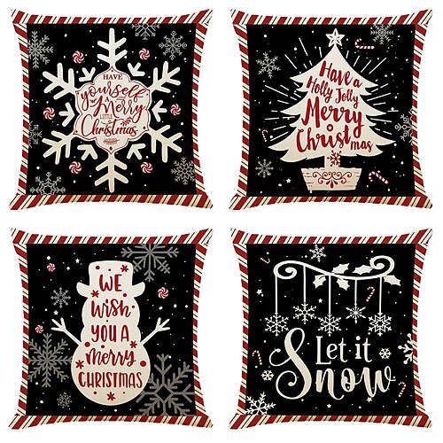 Christmas Double Side Cushion Cover 4PC Traditional Soft Decorative Square Cushion Case Pillowcase for Bedroom Livingroom Sofa Couch Chair Superior Quality Machine Washable
Christmas Double Side Cushion Cover 4PC Traditional Soft Decorative Square Cushion Case Pillowcase for Bedroom Livingroom Sofa Couch Chair Superior Quality Machine Washable
