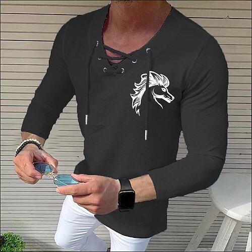 Men's Shirt Solid Color Horse V Neck White Black Blue Gray Pink 3/4-Length Sleeve Outdoor Street Drawstring Print Tops Fashion Designer Casual Breathable / Summer / Spring / Summer
Men's Shirt Solid Color Horse V Neck White Black Blue Gray Pink 3/4-Length Sleeve Outdoor Street Drawstring Print Tops Fashion Designer Casual Breathable / Summer / Spring / Summer