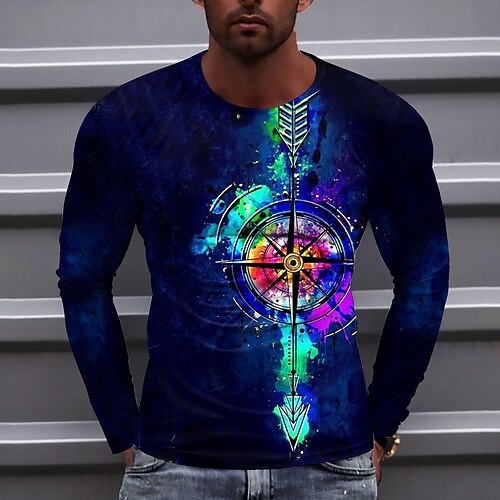 Men's Unisex T shirt Tee Geometric Graphic Prints Crew Neck Blue 3D Print Outdoor Street Long Sleeve Print Clothing Apparel Basic Sports Designer Casual
Men's Unisex T shirt Tee Geometric Graphic Prints Crew Neck Blue 3D Print Outdoor Street Long Sleeve Print Clothing Apparel Basic Sports Designer Casual