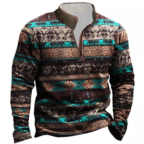 Men's Unisex Zip Up Sweatshirt Pullover Brown Half Zip Tribal Graphic Prints Zipper Print Daily Sports 3D Print Designer Casual Big and Tall Spring & Fall Clothing Apparel Hoodies Sweatshirts Long
Men's Unisex Zip Up Sweatshirt Pullover Brown Half Zip Tribal Graphic Prints Zipper Print Daily Sports 3D Print Designer Casual Big and Tall Spring & Fall Clothing Apparel Hoodies Sweatshirts Long